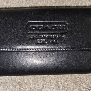 Vintage Coach Black Leather Embossed Wallet